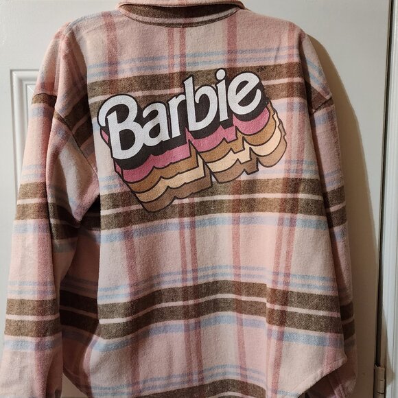 BARBIE Pink Flannel Shirt/ Jacket - Picture 1 of 7